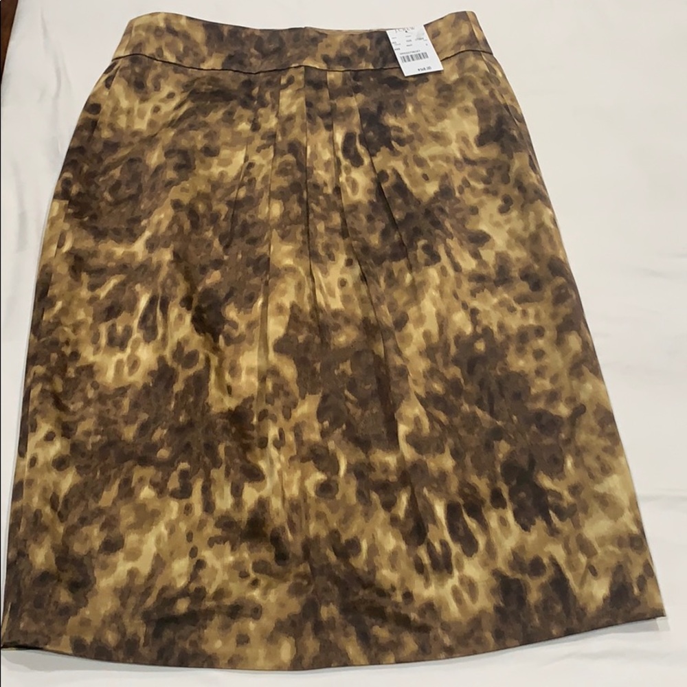Silk leopard pencil skirt